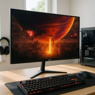 Acer Nitro KG270 P0bi, 27 Polegadas, 1920×1080 Full HD, Monitor Gamer LED VA, 16:9, Anti-Reflexo, 1000:1, 1ms, 144Hz, 18W