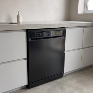 Lava Louças 8 Serviços Preta Touch Plus Midea Preto 220V