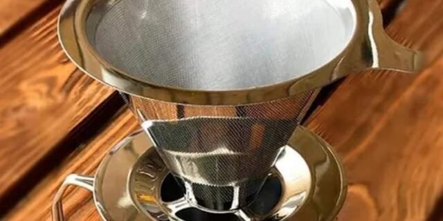 Coador De Café Inox 101, Filtro Permanente Reutilizável, Aço Inoxidável, Sem Papel, Durável E Fácil De Limpar