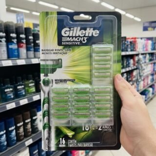 Carga para Aparelho de Barbear Gillette Mach3 Sensitive 16 unidades