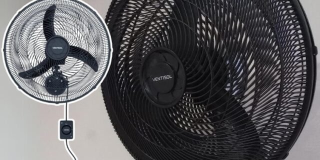 Ventisol Ventilador de parede Oscilante New 50cm Preto 220V