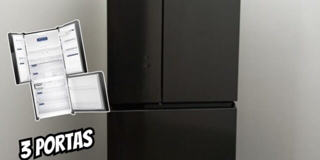 Geladeira Electrolux Frost Free Inverter 480L Efficient AutoSense 3 Portas Black Inox Look (IM7B) 220V
