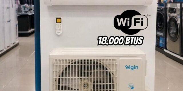 Ar-Condicionado Split HW Inverter Elgin Eco III Wi-Fi 12.000 BTUs R-32 Quente/Frio 220V