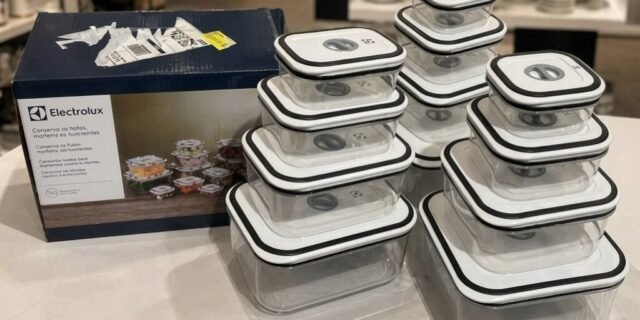 Electrolux, Pote Hermetico, 12 unidades, A23122901, cinza