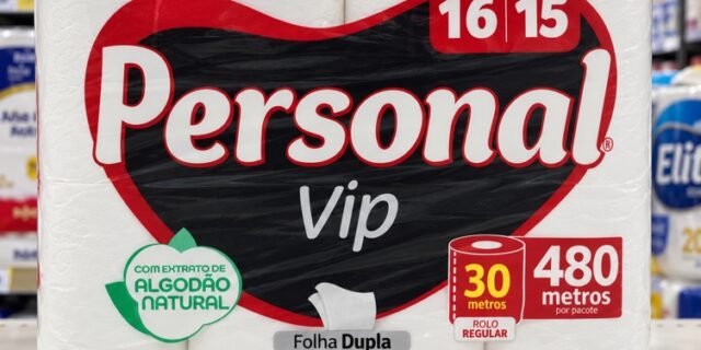 Personal Papel Higiênico Vip Folha Dupla, 16 Unidades Branco (embalagem Pode Variar)