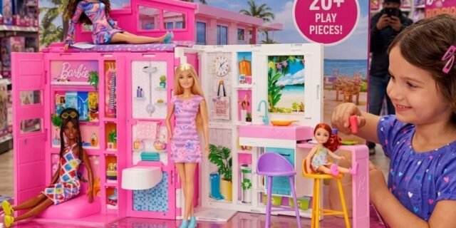 Barbie, Casa De Bonecas Glam Com Boneca, Para Meninas Acima De 3 Anos (vem Com 1 Boneca)