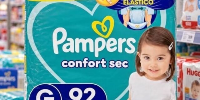 Fralda Pampers Confort Sec Tamanho G, 92 Unidades