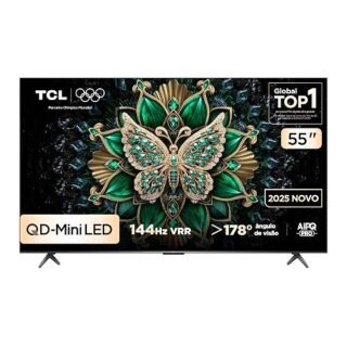 Smart Tv Tcl 55 Polegadas Qd-mini Led 4k C6k Wifi Bluetooth Google Tv 4 Hdmi 144hz Hdr10+ 55c6k