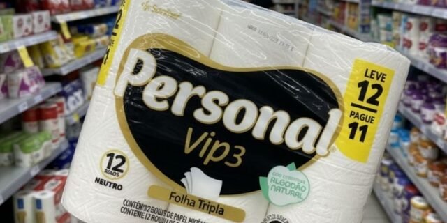 Personal Papel Higiênico Vip Folha Tripla Com 12 Rolos De 20m