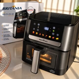 Air Fryer Britânia 6,5l 1700w 8 Funções Painel Digital Redstone Baf65a