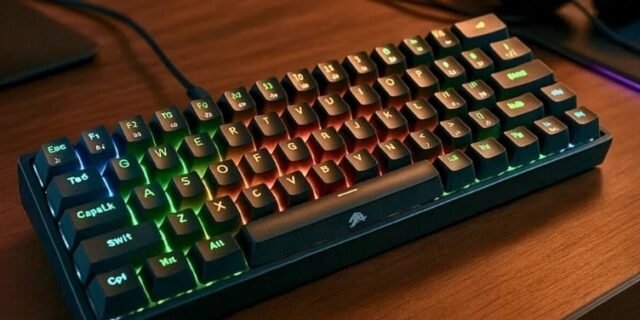 Teclado Mecânico Gamer Redragon Fizz Rgb Preto Switch Azul Hotswap Abnt2 K617-rgb-b