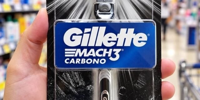 Gillette Mach3 Carbono Aparelho de Barbear com Carvão Ativado 1 Unidade