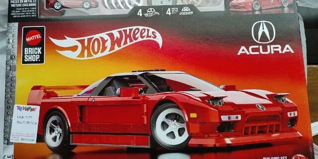Mattel Brick Shop Hot Wheels Jogo de Construção Elite ’90 Acura NSX 10 anos