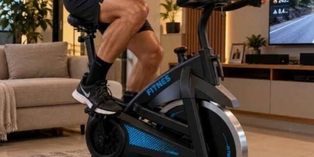 Bicicleta Spinning Com Roda De Inércia De 13kg Bicicleta De Spinning Personalizada, Bicicleta De Ciclismo Indoor Para Fitness Suporta 150kg Sensor Cardíaco Monitor Digital Correia Silenciosa