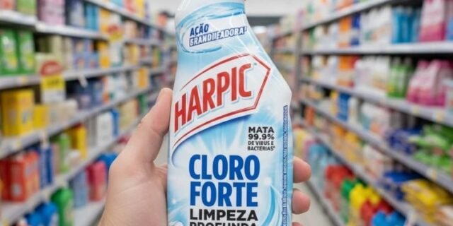 Desinfetante Sanitário Harpic Cloro Forte, 200ml
