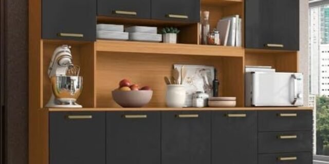 Armário de Cozinha Completa Aramóveis Kit Mega 9 Portas 2 Gavetas