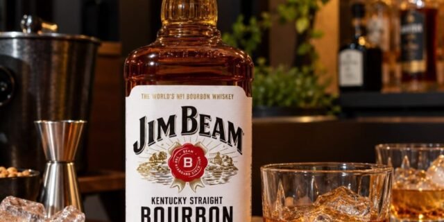 Bourbon Whiskey Jim Beam White 1L