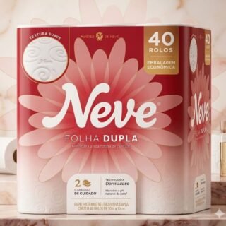 Papel Higiênico Neve Toque de Seda Folha Dupla 40 rolos 30M