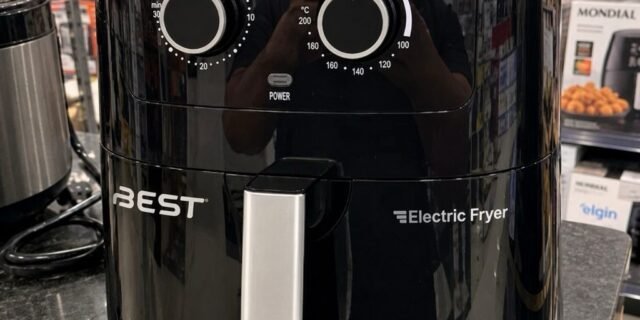 Regional BEST Fritadeira Elétrica Air Fryer 5L, 127v 1500W, Timer 30 Minutos, Temperatura até 200°C, Preto