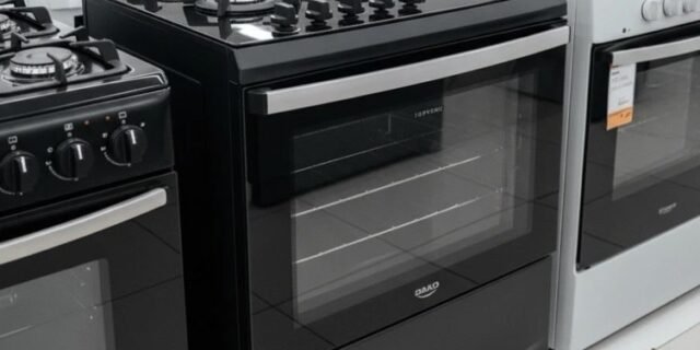 Fogão 5 Bocas Dako Supreme Black Glass com Timer Digital e Mesa de Vidro Preto Bivolt